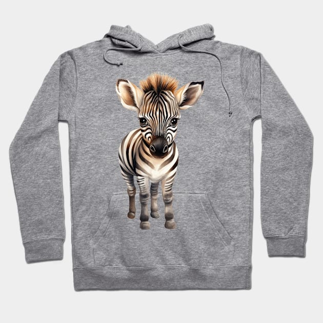 Baby Zebra Hoodie by Chromatic Fusion Studio